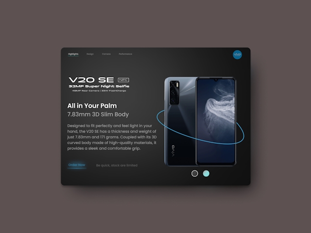 Design Preview Product Phone - Landing Page