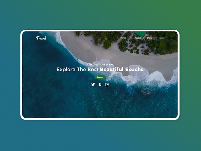 Design Preview Travel Web - Landing Page